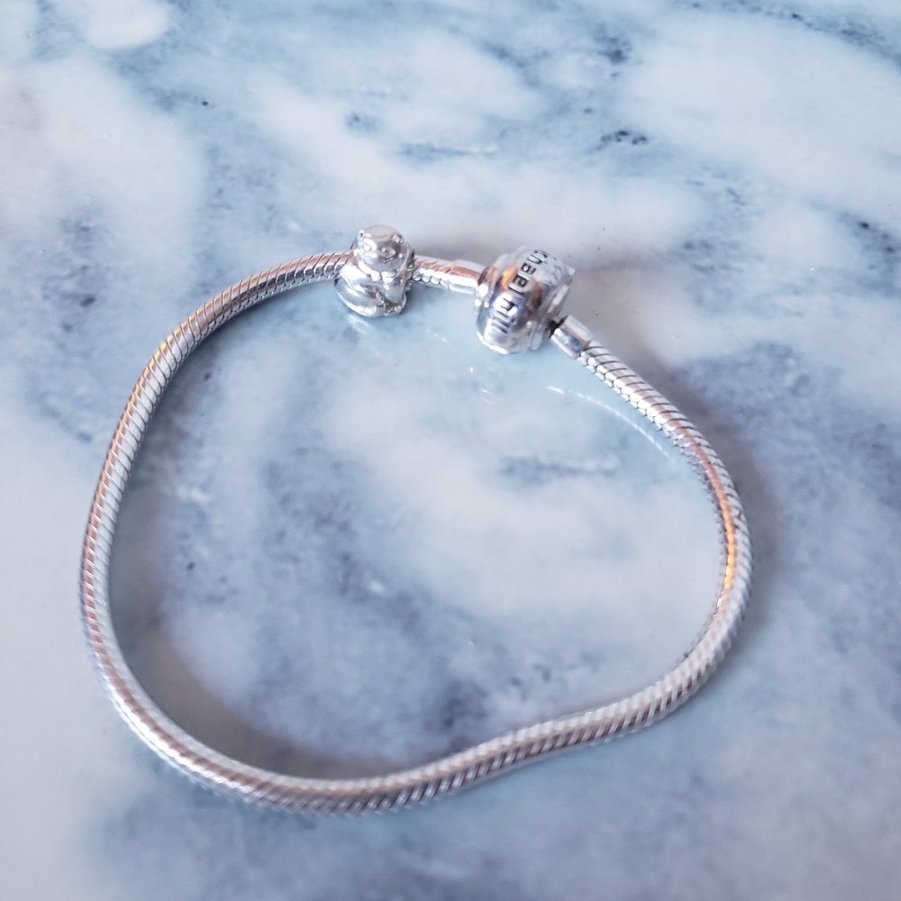 Micheal Hill Silver Charm Bracelet with Cat Charm